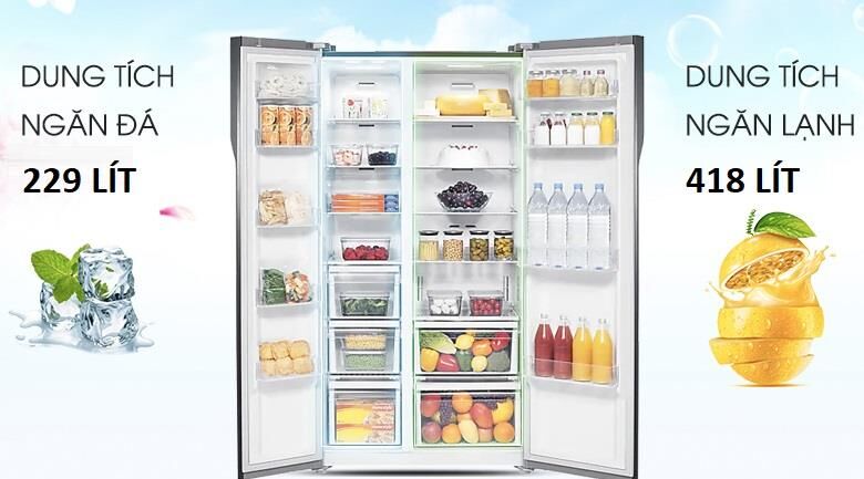 tủ lạnh samsung inverter 647 lít rs62r5001b4