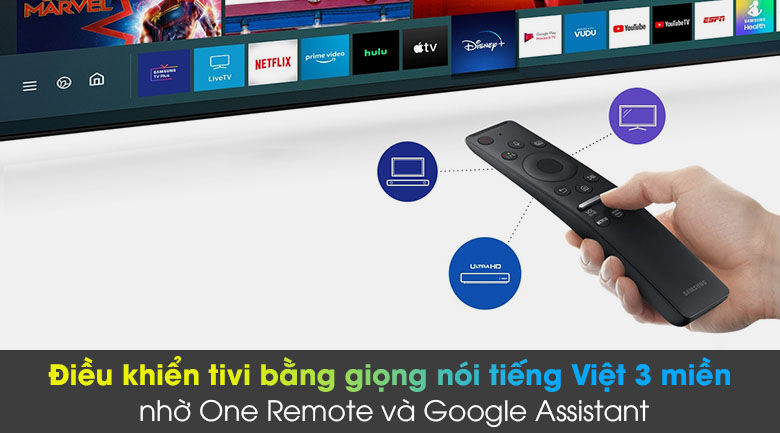 tivi led 4k samsung ua55au8100 - one remote