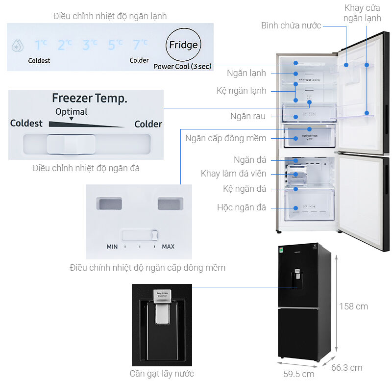 tủ lạnh samsung inverter 276 lít rb27n4170bu/sv