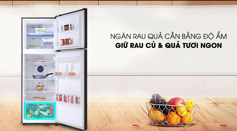 tủ lạnh samsung inverter 319 lít rt32k5932by/sv - ngăn rau củ quả cân bằng độ ẩm