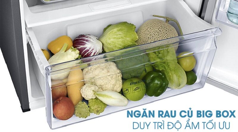giữ nguyên được độ tươi ngon của rau củ với ngăn giữ ẩm bigbox - tủ lạnh samsung inverter 360 lít rt35k5982s8/sv