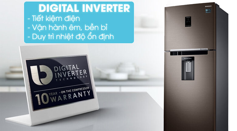 công nghệ inverter tủ lạnh samsung inverter 360 lít rt35k5982dx/sv
