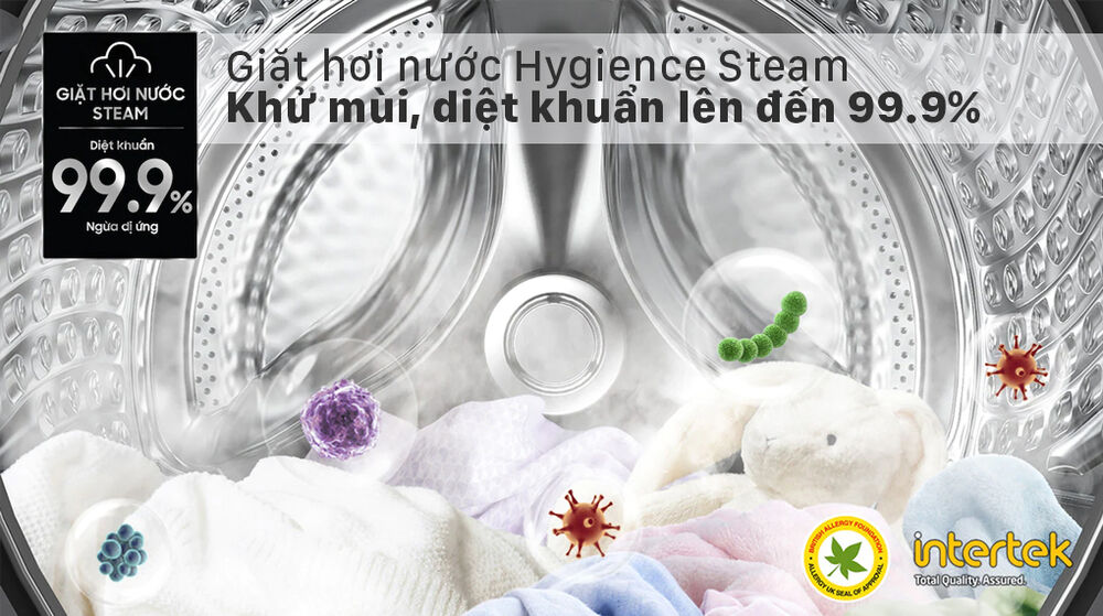 máy giặt sấy samsung inverter 21 kg wd21t6500gv/sv - hygience steam