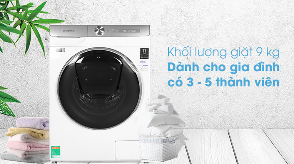 máy giặt sấy samsung inverter 21 kg wd21t6500gv/sv - khối lượng 21 kg