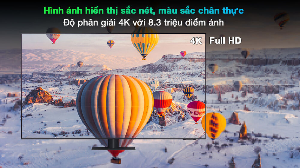 smart tivi qled 4k 65 inch samsung qa65q70a độ phân giải 4k