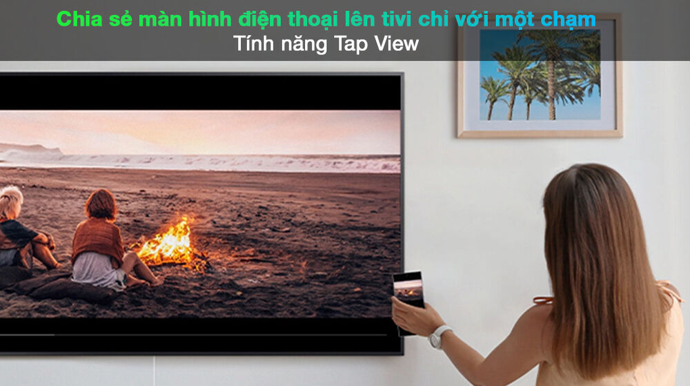 smart tivi qled 4k 65 inch samsung qa65q70a tính năng tap view
