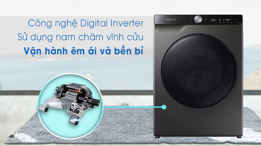 máy giặt sấy samsung 11kg wd11t734dbx/sv - inverter