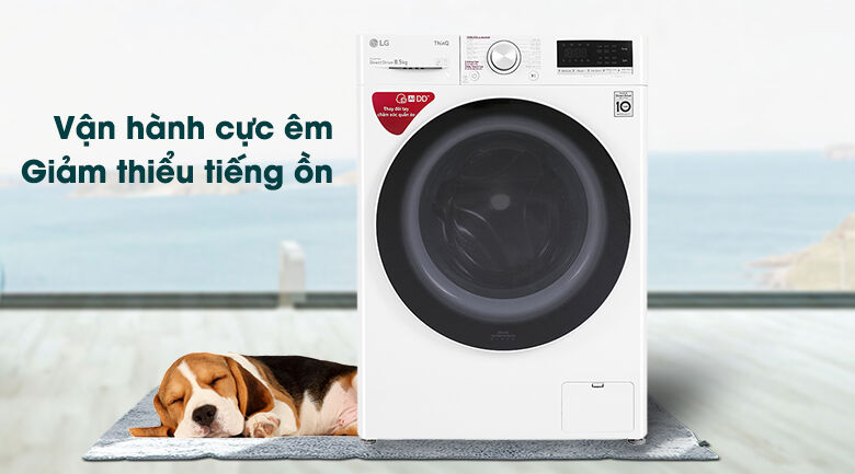 máy giặt lg inverter 8.5 kg fv1408s4w - vận hành cực êm