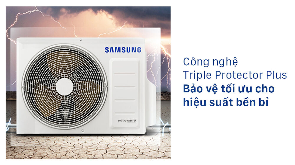 Máy lạnh Samsung Inverter 1.5 HP AR13TYHYCWKNSV - Công nghệ Triple Protector Plus máy lạnh samsung inverter 1.5 hp ar13tyhycwknsv - công nghệ triple protector plus
