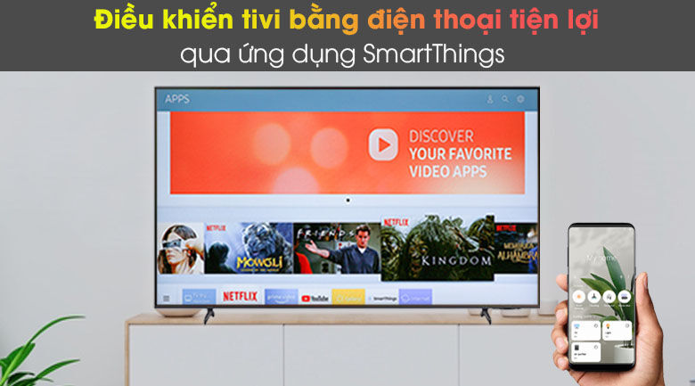 smartthings - smart tivi samsung 4k 43 inch ua43au8100