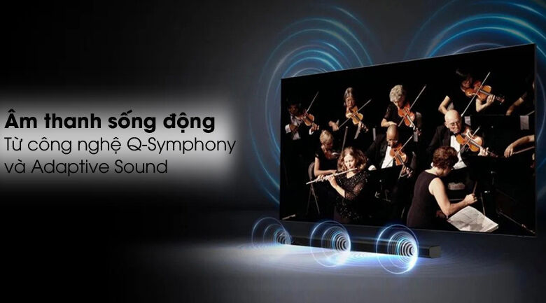 âm thanh sống động - smart tivi samsung 4k 60 inch ua60au8100