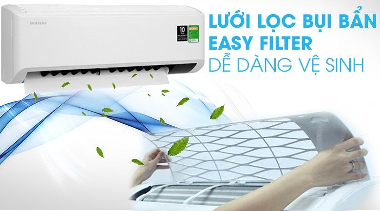 máy lạnh samsung inverter 1.5 hp ar13tyhycwknsv - lưới lọc easy