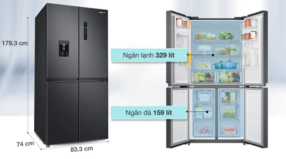 mua bán tủ lạnh samsung inverter 488 lít rf48a4010b4/sv giá tốt hôm nay - điện máy gia khánh
