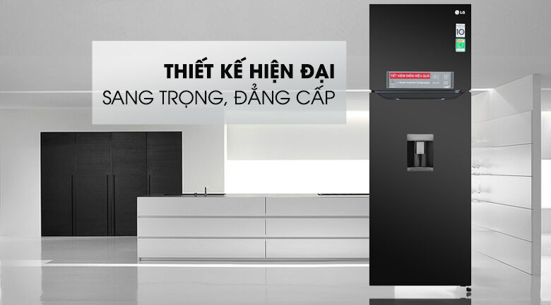 tủ lạnh lg inverter 315 lít gn-d315bl - thiết kế nhỏ gọn, kiểu dáng sang trọng
