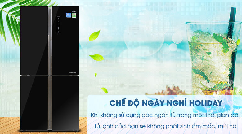 chức năng holiday - tủ lạnh aqua inverter 456 lít aqr-ig525am