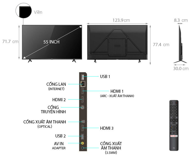 smart tivi tcl 4k 55p618 55 inch uhd