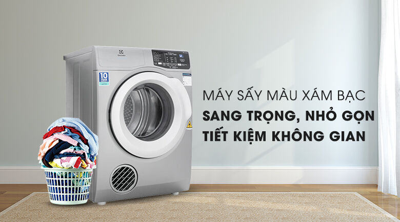 Thiết kế gọn gàng, tiết kiệm không gian - Máy sấy Electrolux 8 Kg EDV805JQSA thiết kế gọn gàng, tiết kiệm không gian - máy sấy electrolux 8 kg edv805jqsa