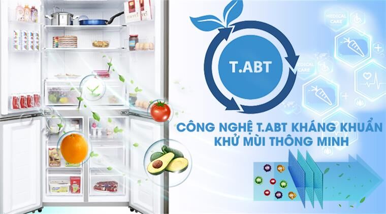 tủ lạnh aqua inverter 456 lít aqr-igw525em gb
