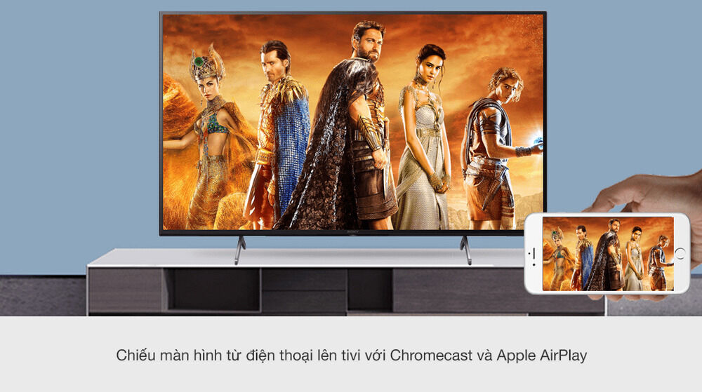 tivi led sony kd-55x80j - chiếu màn hình