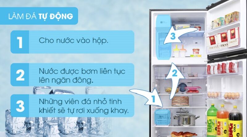 thiết kế ngăn lấy nước bên ngoài và làm đá tự động vô cùng tiện lợi - tủ lạnh samsung inverter 360 lít rt35k5982bs/sv