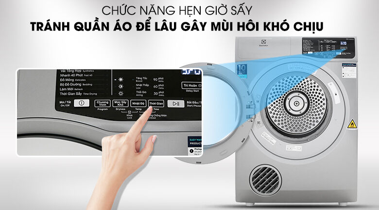 Máy sấy Electrolux 8 Kg EDV805JQSA - Hẹn giờ sấy máy sấy electrolux 8 kg edv805jqsa - hẹn giờ sấy