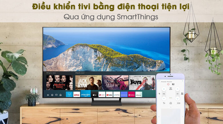 smartthings - smart tivi qled 4k 55 inch samsung qa55q65a