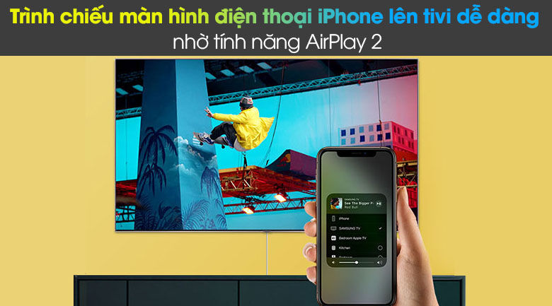 tivi led 4k samsung ua55au8100 - airplay 2