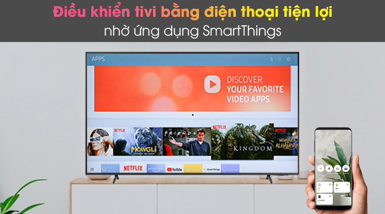 smartthings - smart tivi samsung 4k 65 inch ua65au8100