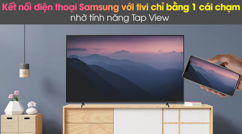 tap view, airplay 2 và screen mirroring - smart tivi samsung 4k 65 inch ua65au8100