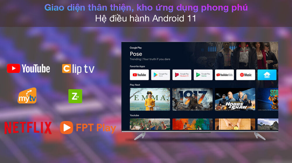 android tivi tcl 4k 55 inch 55p725 - android 11