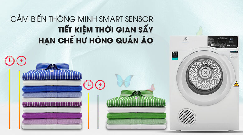 Công nghệ Smart Sensor - Máy sấy Electrolux 8 Kg EDV805JQWA công nghệ smart sensor - máy sấy electrolux 8 kg edv805jqwa