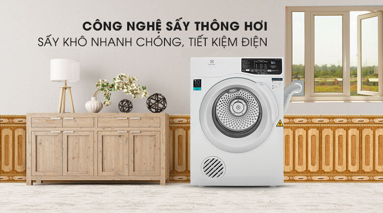 Công nghệ sấy thông hơi - Máy sấy Electrolux 8 Kg EDV805JQWA công nghệ sấy thông hơi - máy sấy electrolux 8 kg edv805jqwa