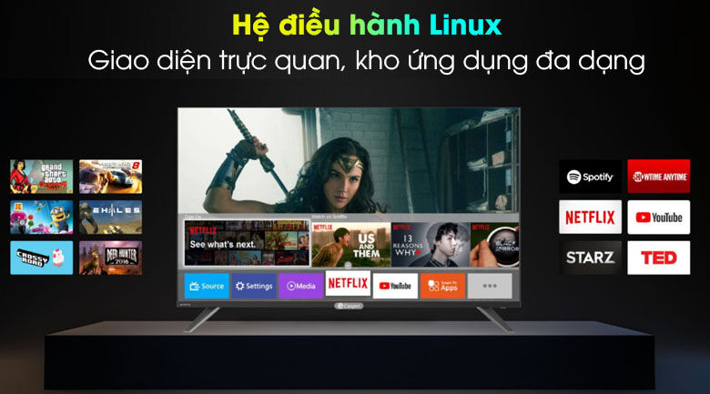 Giao diện dễ sử dụng, kho ứng dụng phong phú với hệ điều hành Linux - Smart Tivi Casper 43 inch 43FX6200 giao diện dễ sử dụng, kho ứng dụng phong phú với hệ điều hành linux - smart tivi casper 43 inch 43fx6200