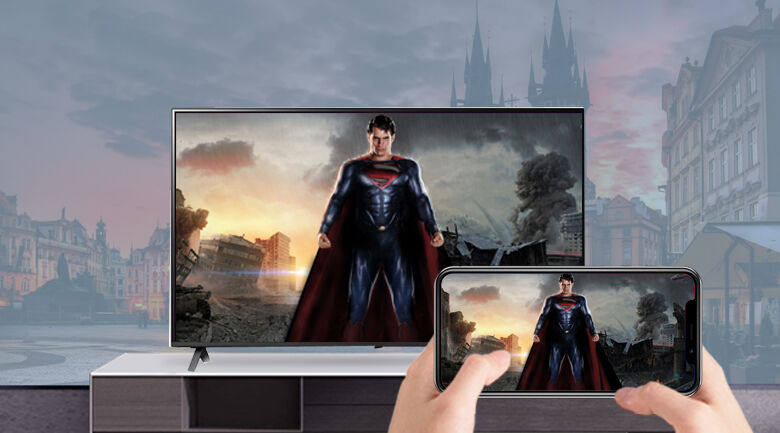 Smart Tivi NanoCell LG 4K 43 inch 43NANO75TPA - Trình chiếu màn hình điện thoại lên tivi qua tính năng AirPlay 2 (iPhone) và Screen Mirroring (Android) smart tivi nanocell lg 4k 43 inch 43nano75tpa - trình chiếu màn hình điện thoại lên tivi qua tính năng airplay 2 (iphone) và screen mirroring (android)