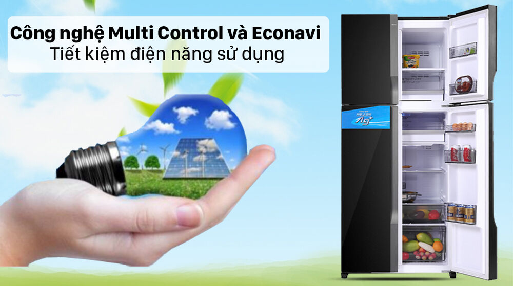 tủ lạnh panasonic inverter 550 lít nr-dz601vgkv - công nghệ multi control và cảm biến econavi