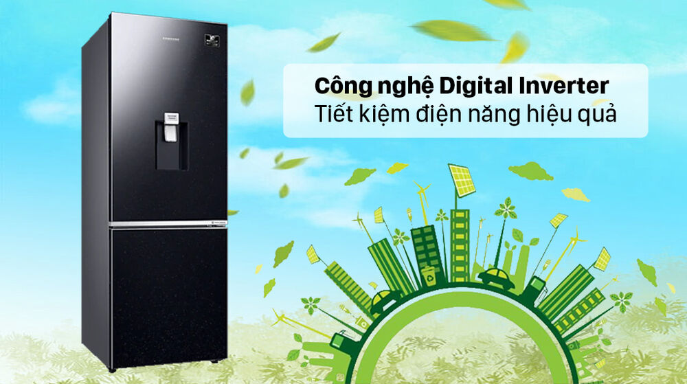 tủ lạnh samsung inverter 307 lít rb30n4190bu/sv - tiết kiệm điện