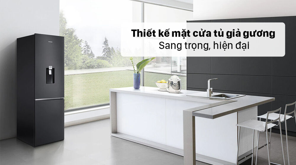 tủ lạnh samsung inverter 307 lít rb30n4190bu/sv - thiết kế hiện đại