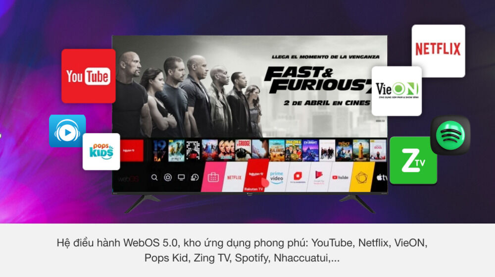 smart tivi casper 4k 55 inch 55uw6000 - hệ điều hành