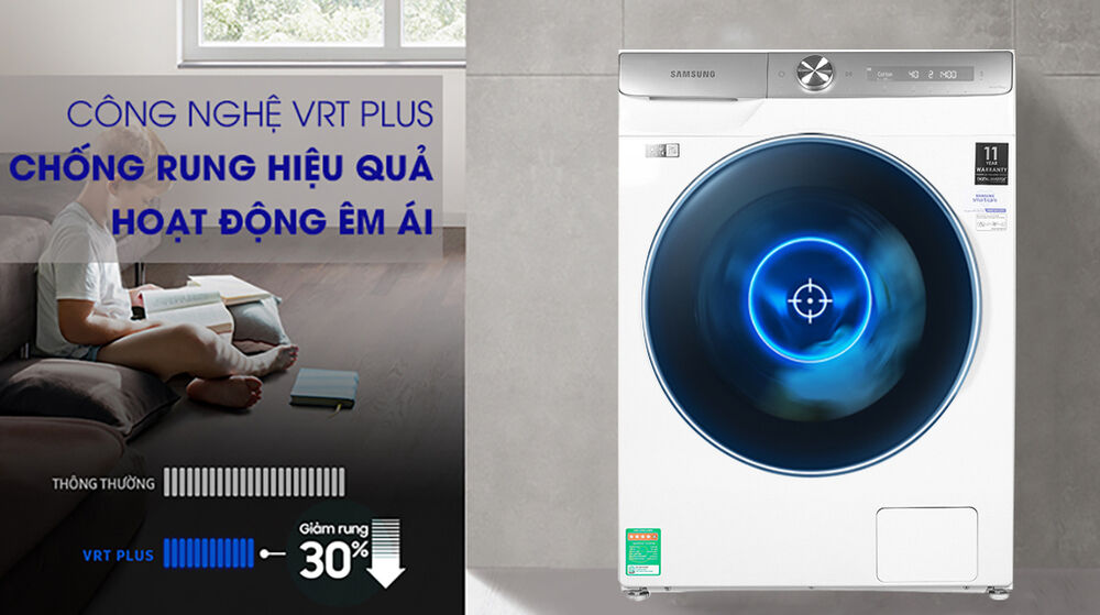 máy giặt samsung inverter 9 kg ww90tp54dsh/sv - vrt plus