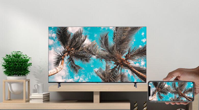 chiếu màn hình airpaly 2 và screen mirroring - smart tivi nanocell lg 4k 55 inch 55nano75tpa