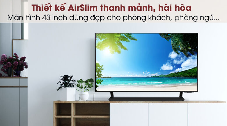 smart tivi qled 4k 43 inch samsung qa43q65a - thiết kế