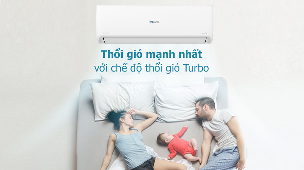 máy lạnh casper gc-12is32 - chế độ thổi gió turbo