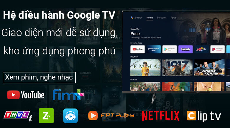 Tivi LED Sony KD-55X85J - Hệ điều hành Google TV tivi led sony kd-55x85j - hệ điều hành google tv