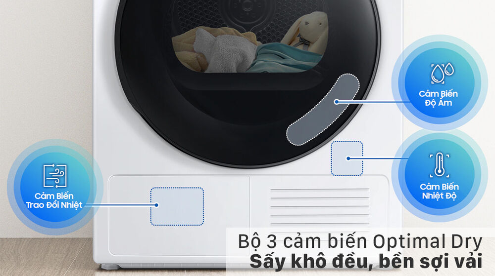 Máy sấy bơm nhiệt Samsung 9kg DV90T7240BH/SV - Optimal Dry máy sấy bơm nhiệt samsung 9kg dv90t7240bh/sv - optimal dry