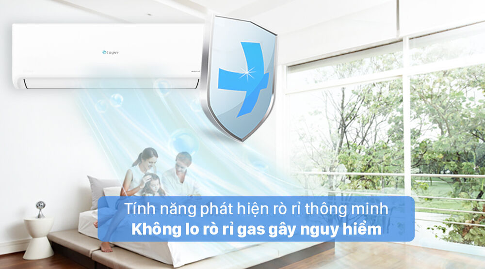 máy lạnh casper gc-12is32 - chống rò rỉ gas