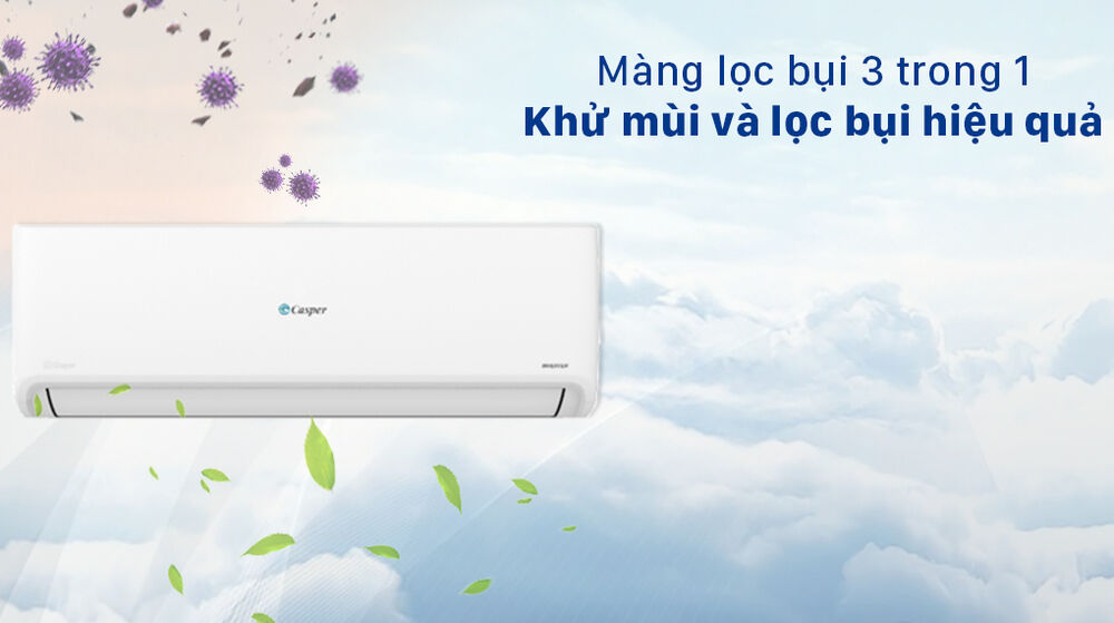 máy lạnh casper gc-12is32 - diệt khuẩn, lọc bụi