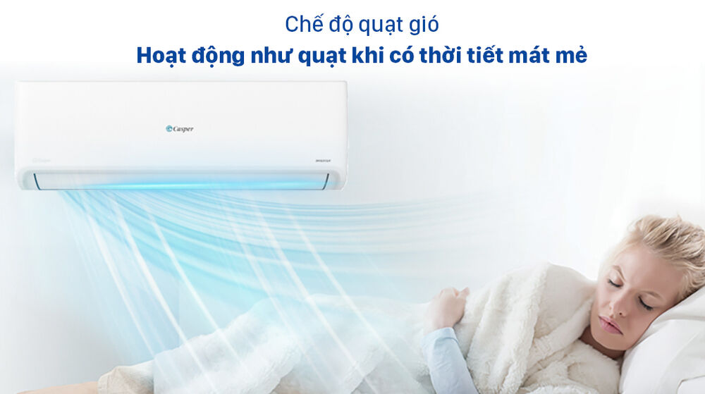 máy lạnh casper gc-12is32 - chế độ quạt gió