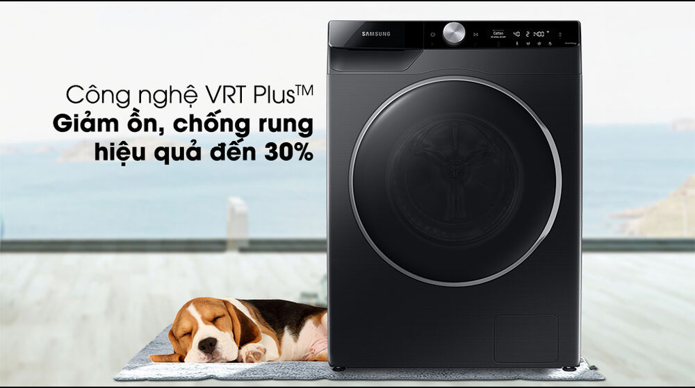 máy giặt samsung inverter 10kg ww10tp44dsb/sv-giảm thiểu độ ồn, chống rung tốt với công nghệ vrt plus™