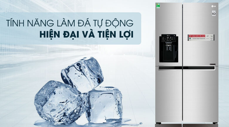 tủ lạnh lg gr-d247jds - làm đá tự động