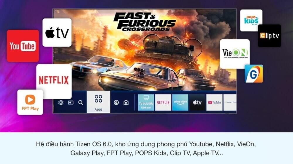 Tivi Neo QLED 8K Samsung QA65QN900A - Giao diện thân thiện, kho ứng dụng đa dạng trong hệ điều hành Tizen OS 6.0 tivi neo qled 8k samsung qa65qn900a - giao diện thân thiện, kho ứng dụng đa dạng trong hệ điều hành tizen os 6.0